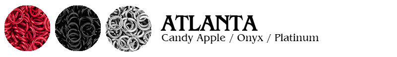Atlanta Football Jump Rings : Candy Apple / Onyx / Platinum
