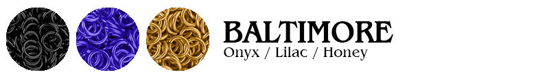 Baltimore Football Jump Rings : Onyx / Lilac / Honey