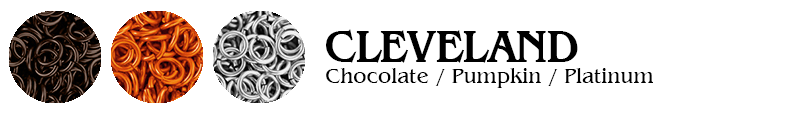 Cleveland Football Jump Rings : Chocolate / Pumpkin / Platinum