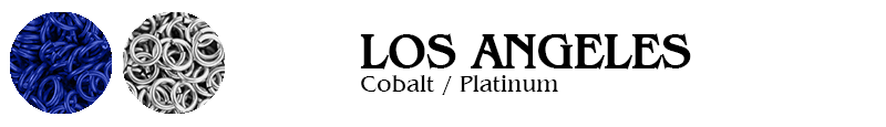 Los Angeles Football Jump Rings :  Cobalt / Platinum