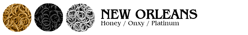 New Orleans Football Jump Rings : Honey / Onyx / Platinum