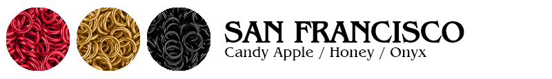 San Francisco Football Jump Rings : Candy Apple / Honey / Onyx