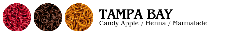 Tampa Bay Football Jump Rings : Candy Apple / Henna / Marmalade