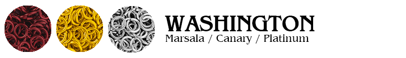 Washington Football Jump Rings : Marsala / Canary / Platinum